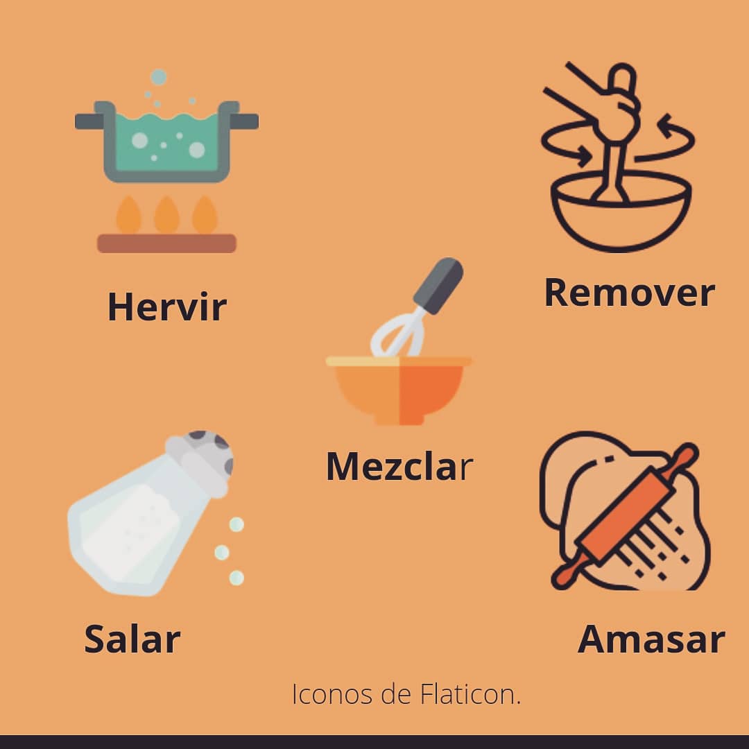 Vocabulario de verbos de cocina en español